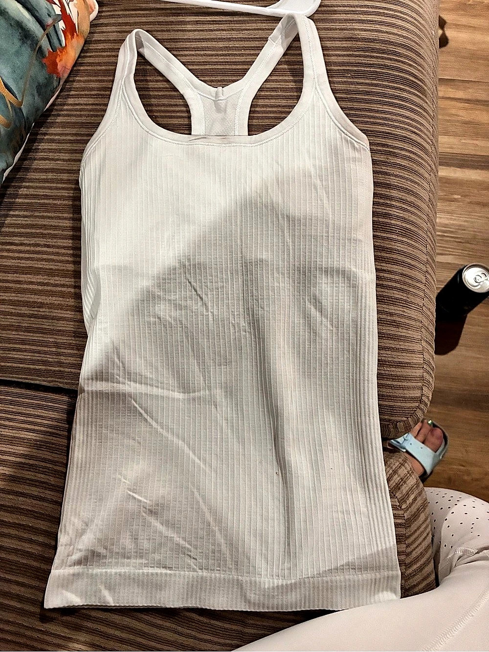 lululemon Ebb to Street Tank Ribbed Racerback White Size 2